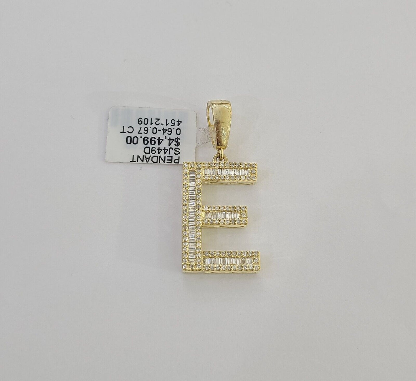 10k Real Yellow Gold Genuine Diamond Alphabet Initial Charm Pendent A-Z