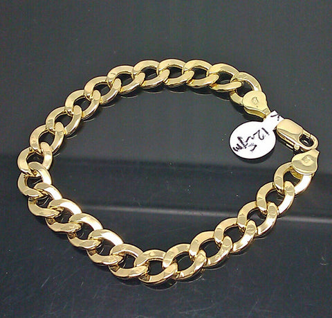 Men's 10K Yellow Gold Cuban Link Bracelet 9" Inches Long, Rope,Franco, Real 10kt