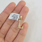10k Real Yellow Gold Genuine Diamond Initial A-Z Alphabet Charm Letters Pendent