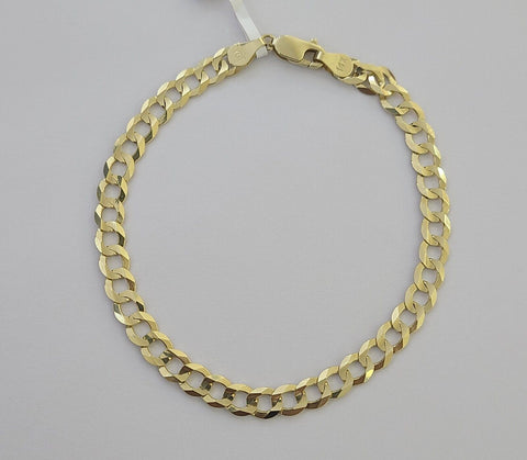 14K Real Yellow Gold Miami Cuban Curb Bracelet 6 mm Link 8" inch 14K