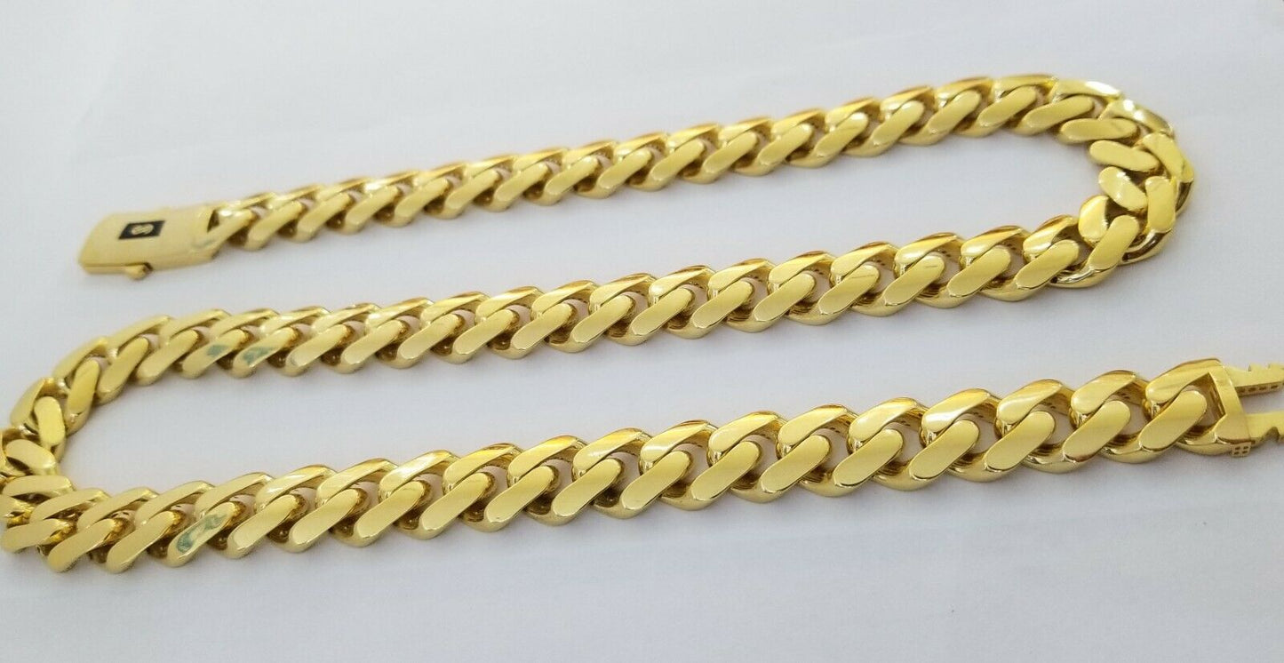 10k Gold Men Royal Monaco Link Chain 26inch 15mm Gold ,10kt Real gold necklace