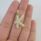 10k Real Yellow Gold Genuine Diamond Initial A-Z Alphabet Charm Pendent