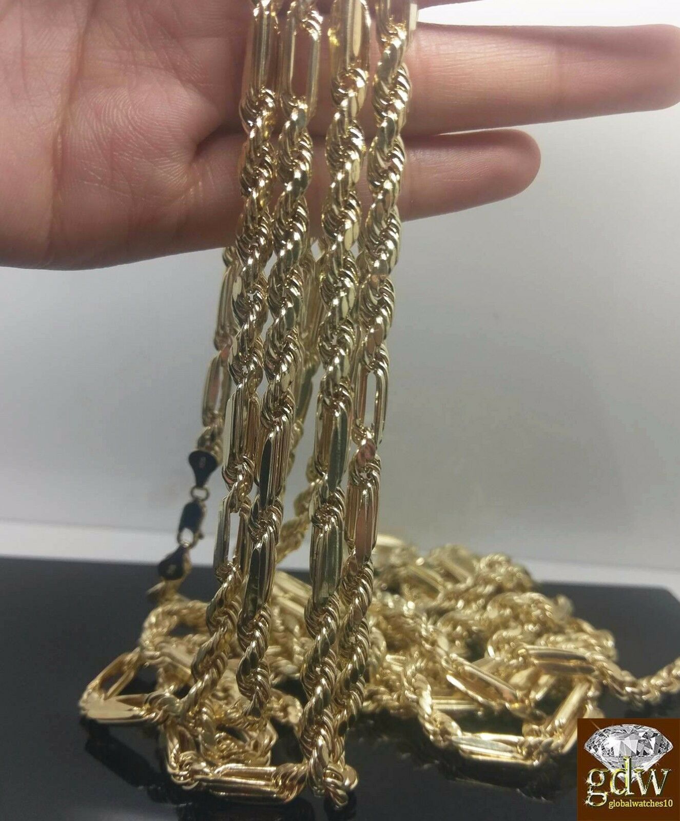 Real 10k Yellow Gold Milano Rope Chain Necklace 5mm 22" 24" 26" 28" 30"