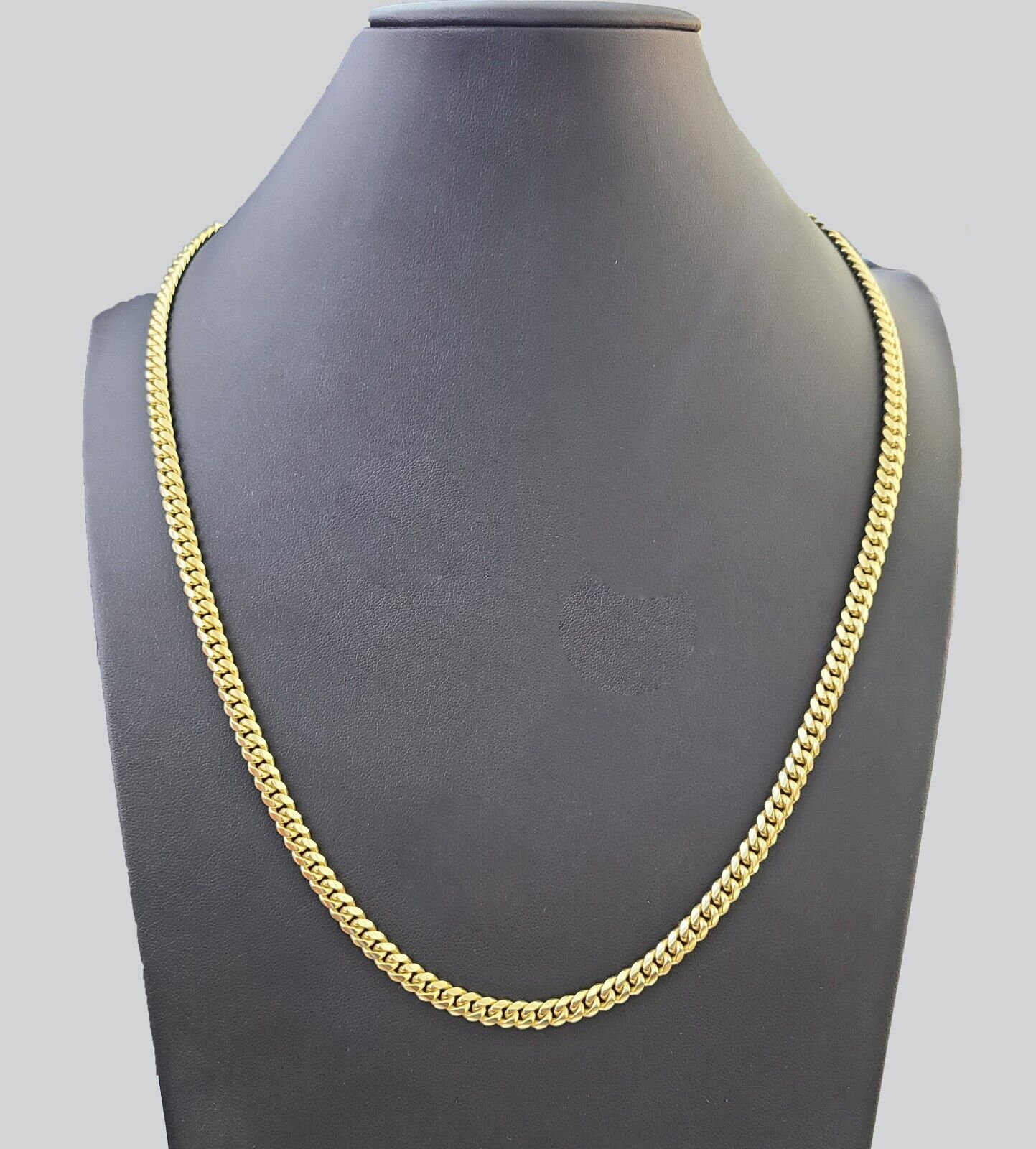 10k Yellow Solid Gold 6mm Miami Cuban Link Chain Necklace 20"-28" Inch Real