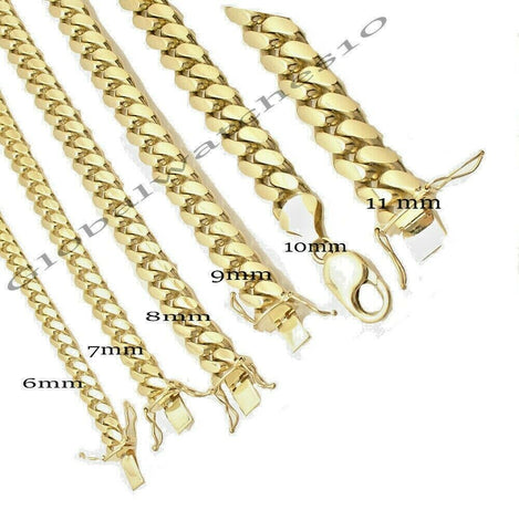 Solid 10k Yellow Gold Bracelet 6, 7, 8 MM Men Box Clasp 8 Inch For male Female