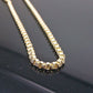 Real 10k Yellow Gold Byzantine Box Chain Necklace 26"Inches Men