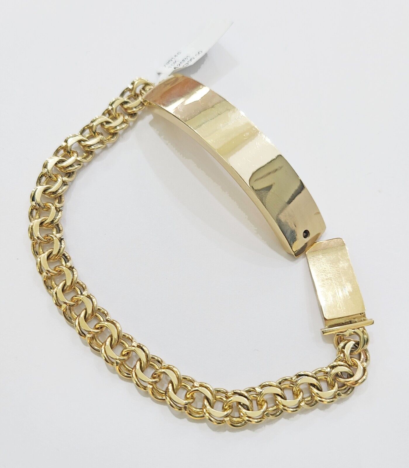 10k Solid Yellow Gold Chino ID Bracelet Size 8.5" Inches Box Lock Real 8mm 10kt