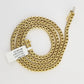 10k Real Yellow Gold Real Diamond Tennis Chain Necklace 2.57CT 22" Inch