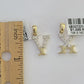 10k Real Yellow Gold Genuine Diamond Initial A-Z Alphabet Charm Letters Pendent