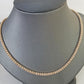 Real 10k Gold Rose Chain Tennis Necklace Diamond Cuts Shiny Men Women 20" 3mm