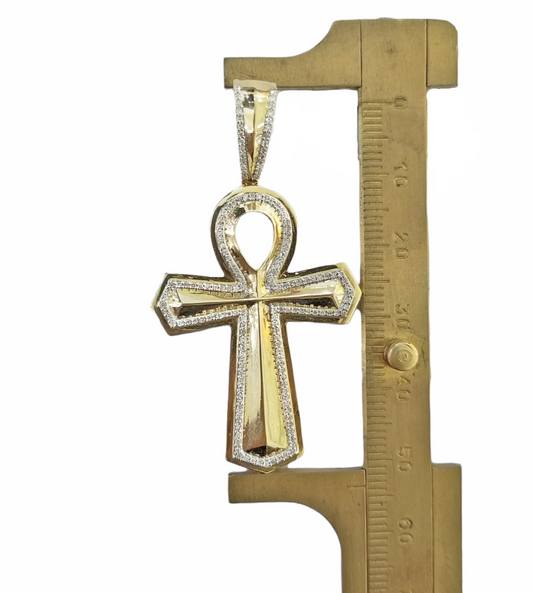 10K Yellow Gold Real Diamond Pendent Jesus Charm