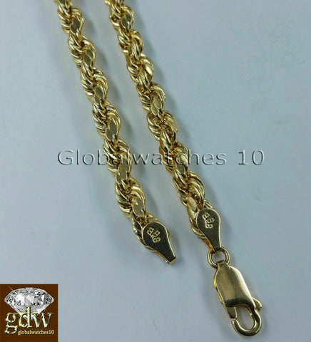 10k Gold Rope Necklace Chain 18-22 Inch With Egyptian Pharaoh Head Charm Pendant