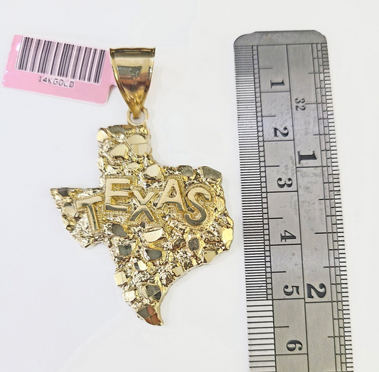 14k Yellow Gold Texas Map Charm / Pendant Real 14k Gold State Maps