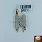 10k Yellow Gold Initials "N" Diamond Charm Pendant 1Inch Alphabate Letter