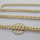 14K Solid Yellow Gold 9mm Miami Cuban Link Chain Necklace 24" Inch 14Kt