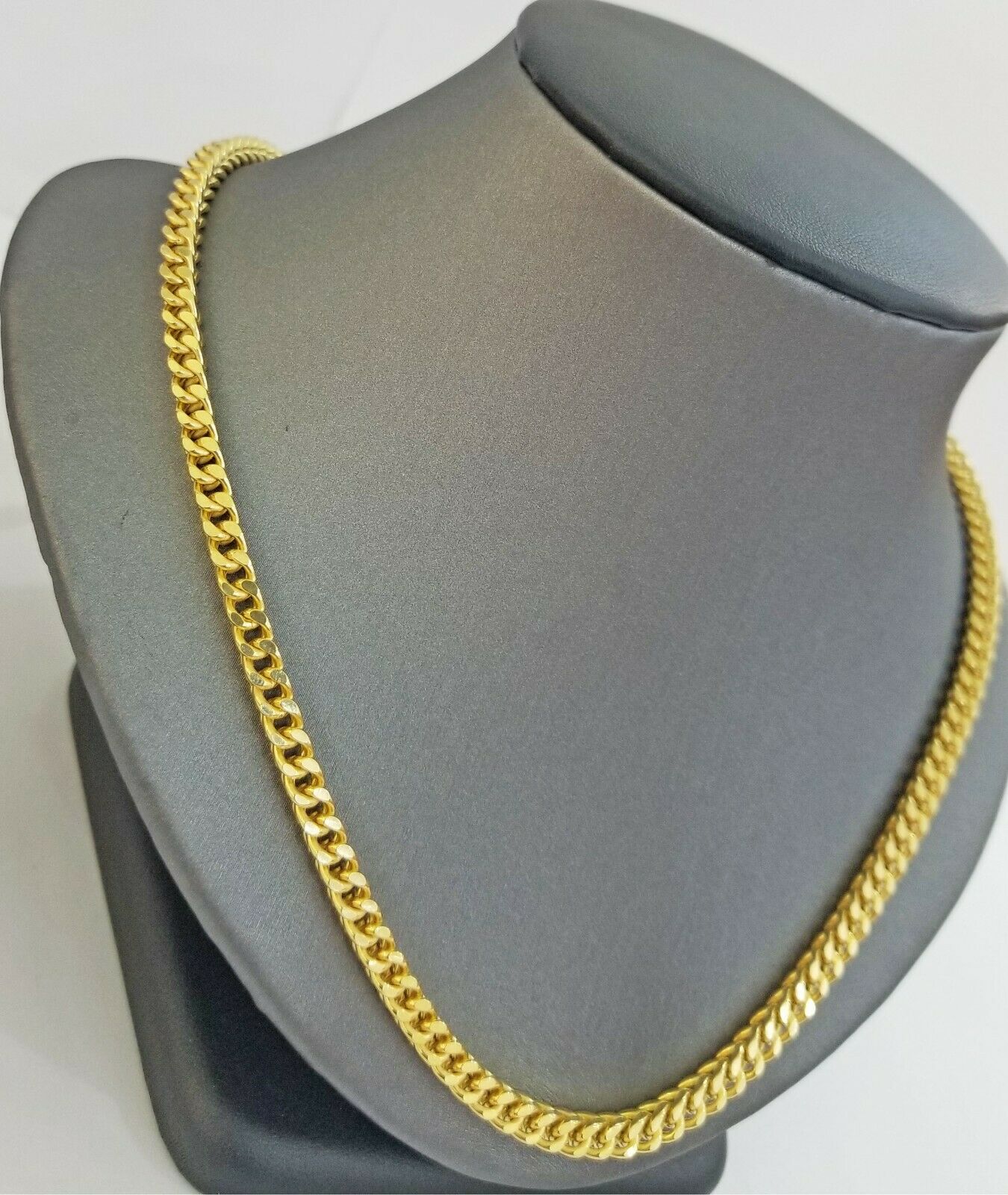 Real 10k Franco Yellow Gold Chain Necklace 4mm 26"