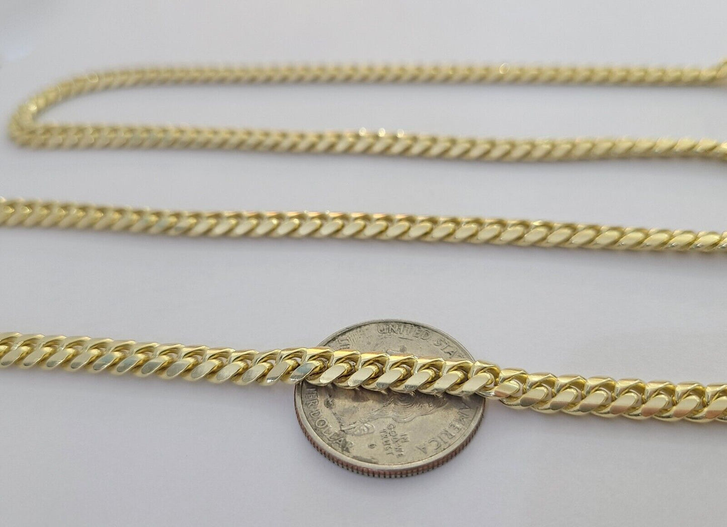 10K Solid Yellow Gold 6mm Miami Cuban Link Chain Necklace 24" Inch 10Kt