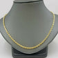 Real 18k Solid Yellow Gold Rope Chain 2mm Diamond Cut 16" Inches Lobster Lock