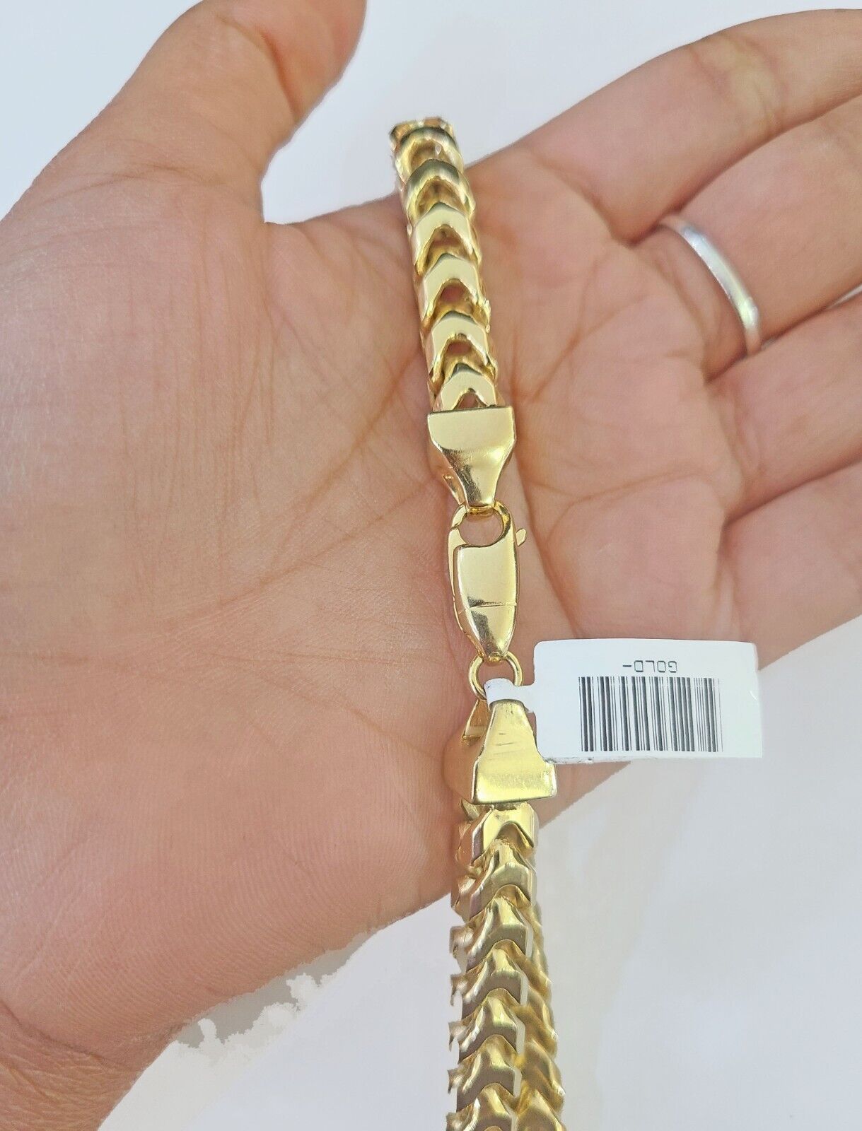 10K Yellow Gold Franco Box Chain 8mm 26" Lobster Clasp Men Women REAL Chain