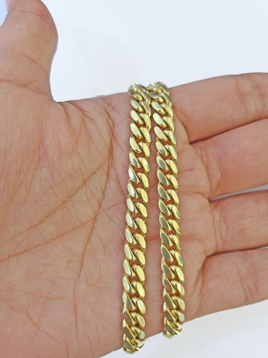 Best 14k Gold Miami Cuban link chain Necklace 6mm 24 Inch Solid Heavy Real Yellow Gold