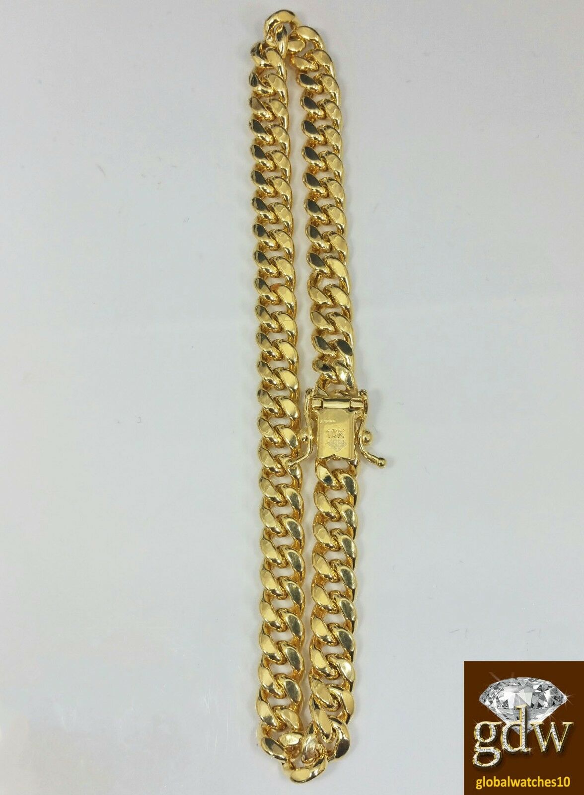 Real 10k Yellow Gold Miami Cuban Bracelet 6mm 8.5" Box Lock