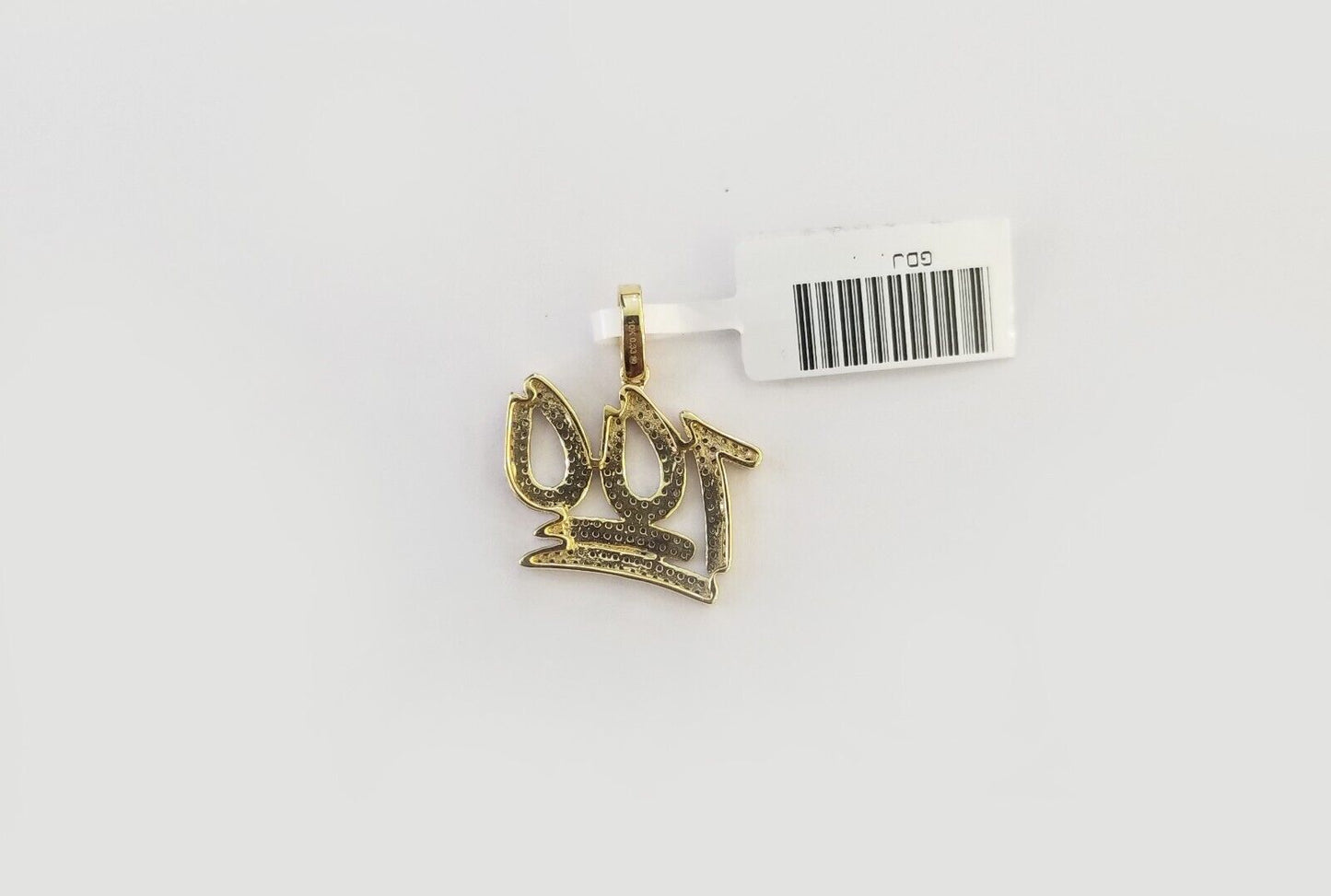 10k Real Gold 100 Emoji Pendant Genuine Diamonds 10kt Gold Charm Men Women