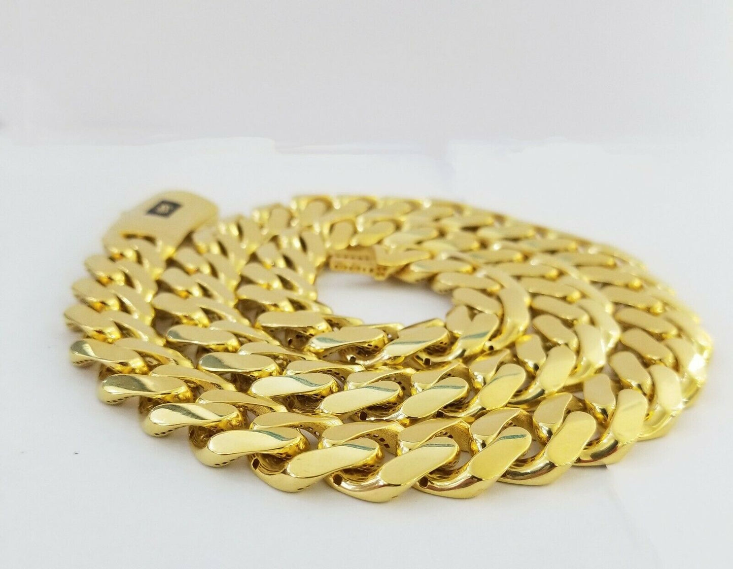 10k Real Gold Men Royal Monaco Link Chain 24inch 15mm ,yellow 10kt gold necklace