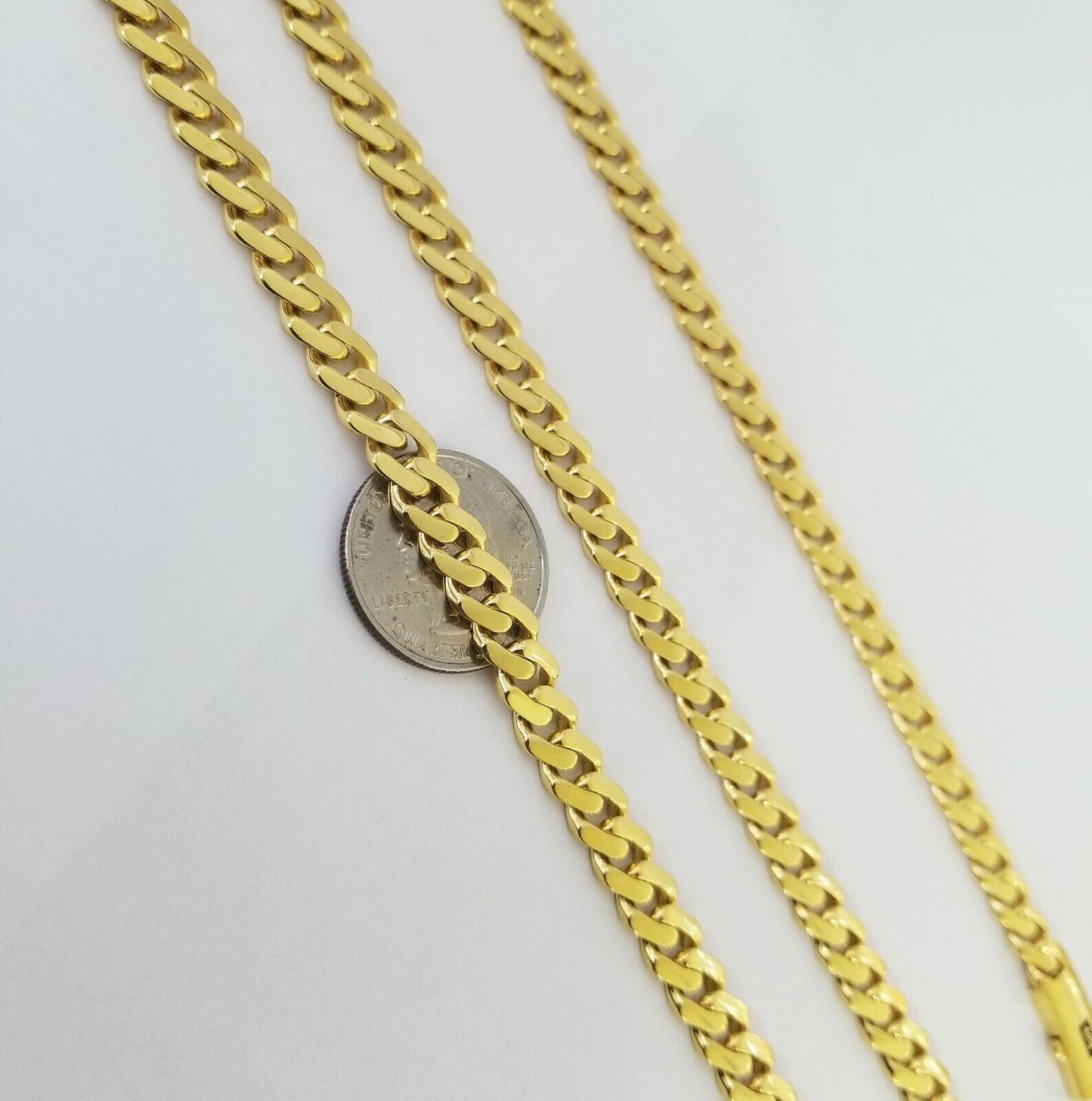 10k Yellow Gold Royal Monaco Miami Cuban Link chain,8mm Bracelet w Box Clasp 8"