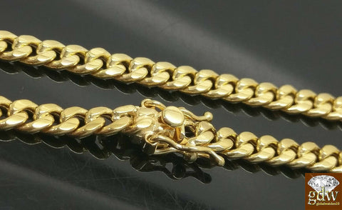 REAL 10k Gold Men 6mm Miami Cuban Chain Necklace Box Clasp Lock 30" Inch 10k