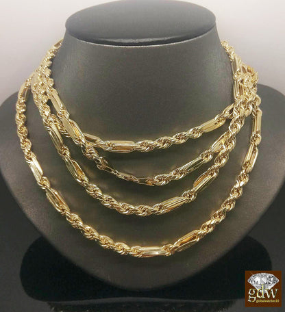 Real 10k Yellow Gold Milano Rope Chain Necklace 5mm 22" 24" 26" 28" 30"