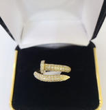 Real 10k Yellow Gold Diamond Ladies Ring Women Engagement Wedding