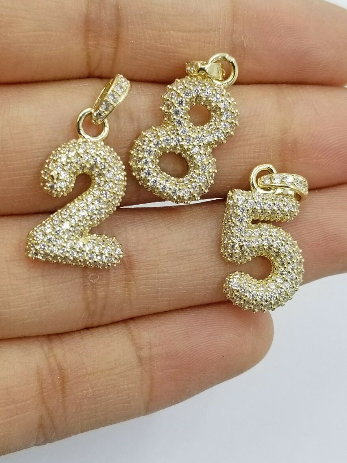 10kt real gold number deals 8 pendant