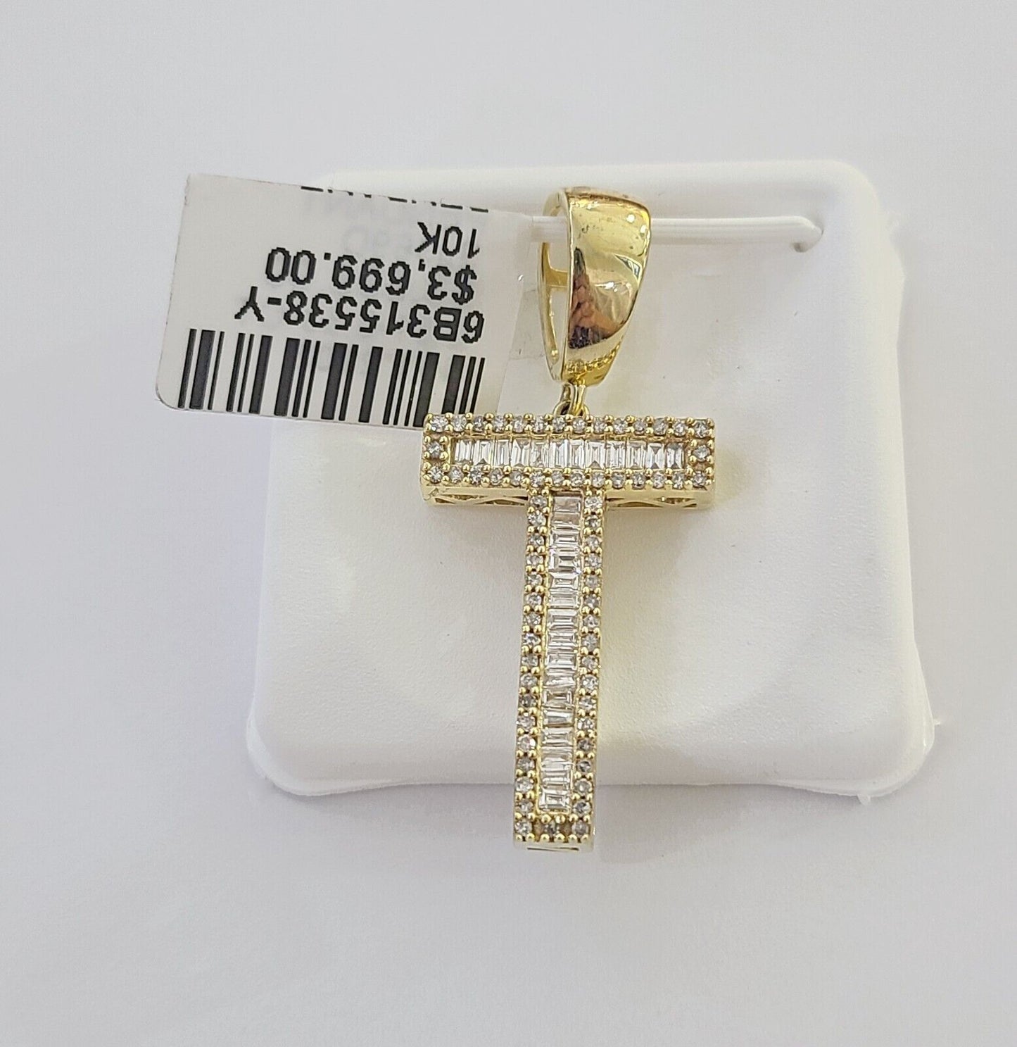 10k Real Yellow Gold Genuine Diamond Alphabet Initial Charm Pendent A-Z