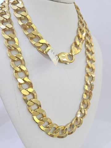 10k Gold Cuban Curb Link chain 10mm 26 Inch Real Yellow Gold Real Genuine