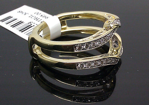 New 14K Yellow Gold Ladies Ring Guard With 0.33 CT Bridal Set, Wedding Collectio