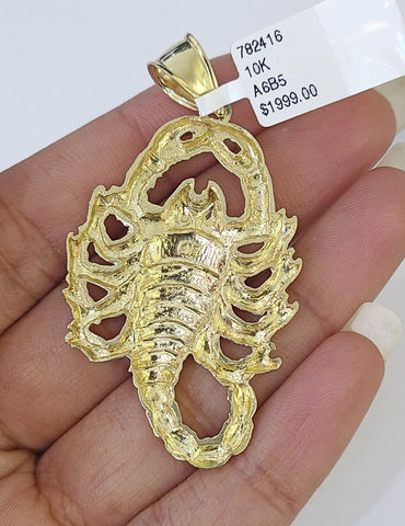 10K Yellow Gold Scorpion Charm Pendant Zodiac Sign Real 10k Real Genuine