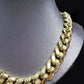 REAL 10k Yellow Gold Miami Cuban Chain Necklace 15mm 24" Inch Box Lock