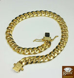 Gold Bracelet Men 10k Real Gold 7.5 inch Miami Cuban Custom Design 7.1 mm