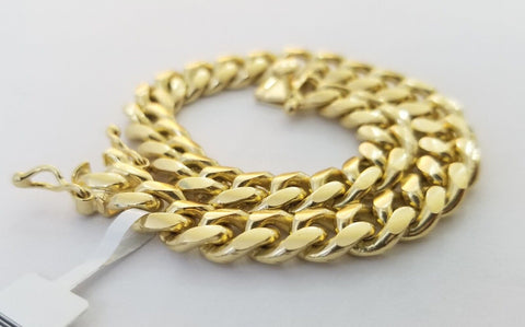 Real 10k Solid Gold Bracelet 8mm Miami Cuban Link 8" Box Lock 10kt Yellow Gold