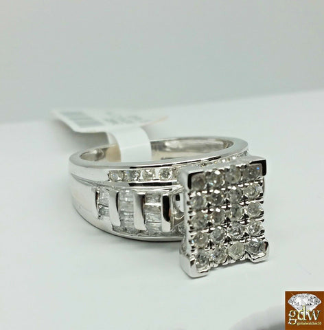 Real 1CT Diamond, Real 10k White Gold Ladies Ring Band,Wedding/Anniversary,New N