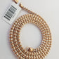 Real 10k Gold Rose Chain Tennis Necklace Diamond Cuts Shiny Men Women 20" 3mm