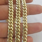 Solid Real 10k Gold Chain Miami Cuban Link 6mm Box Lock 22" Yellow Gold Necklace