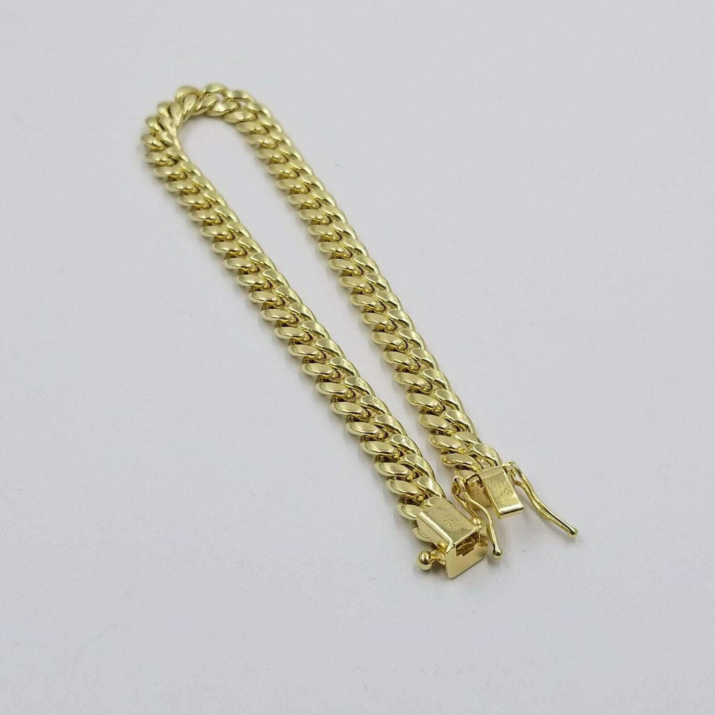 10K Real Yellow Gold Miami Cuban Bracelet 6 mm Link 7" inch 10K  Box Lock