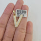 10k Real Yellow Gold Genuine Diamond Initial A-Z Alphabet Charm Pendent