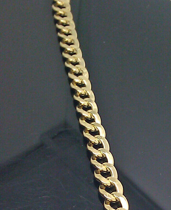 Men Real 10K Yellow Gold Cuban Link Bracelet 8 Inches 12.5 gm Rope Franco