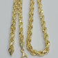 Real 10k Yellow Gold Rope Chain 22" 7mm Real 10k Jesus Cross Charm pendant