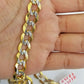 14K Yellow solid Gold 11mm Cuban Curb Link chain Necklace 24" Diamond Cut 14kt