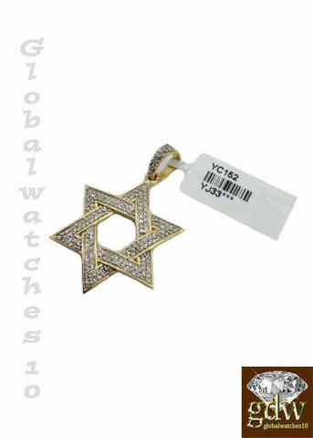 10k Gold Pendant for Men with Diamonds, Star Pendant/Charm with Diamonds.