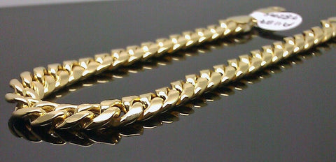 10k Gold Cuban Link Bracelet 7" Inch Real Yellow Gold Box Clasp 6MM