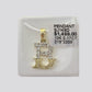 10k Real Yellow Gold Genuine Diamond Initial A-Z Alphabet Charm Letters Pendent